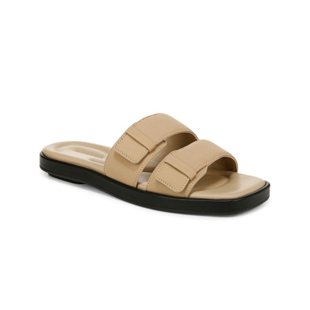 Vince Rhonde Slide Sandal  Color: Farro Suede